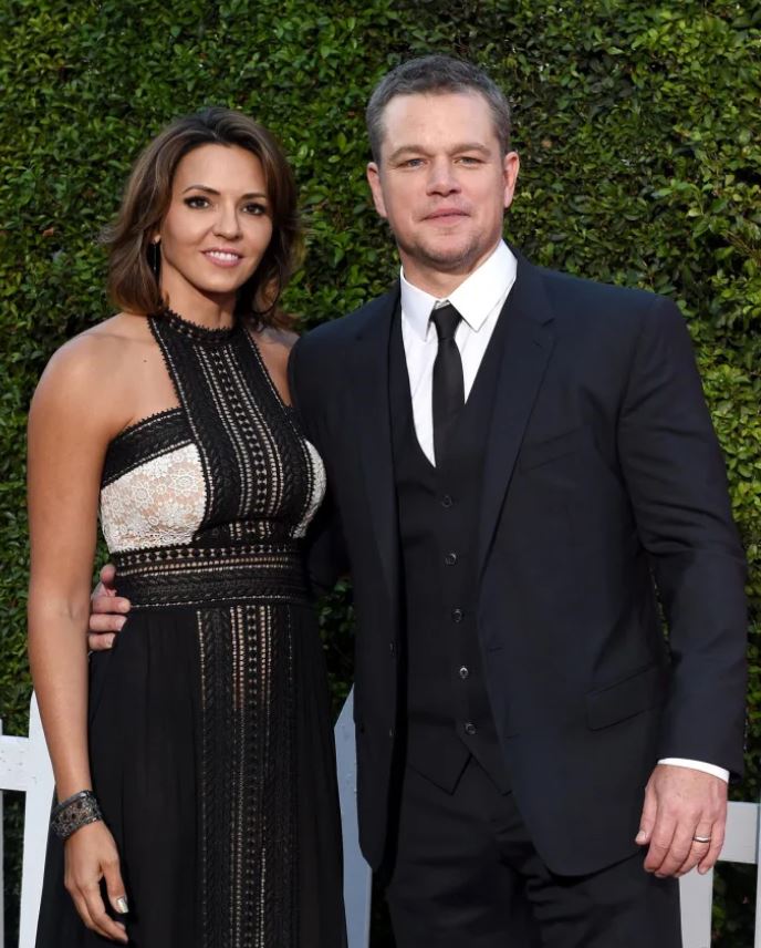 Luciana Barroso and Matt Damon