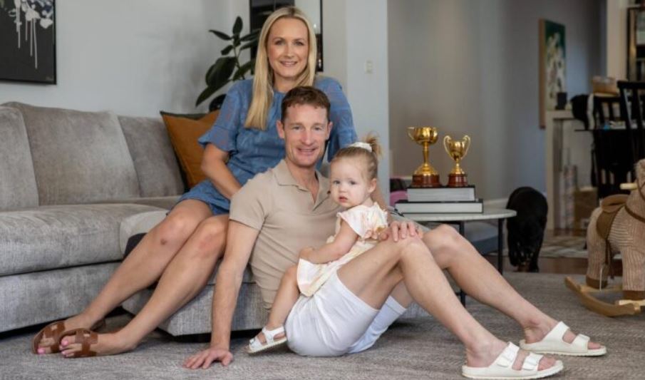 Mark Zahra with his family