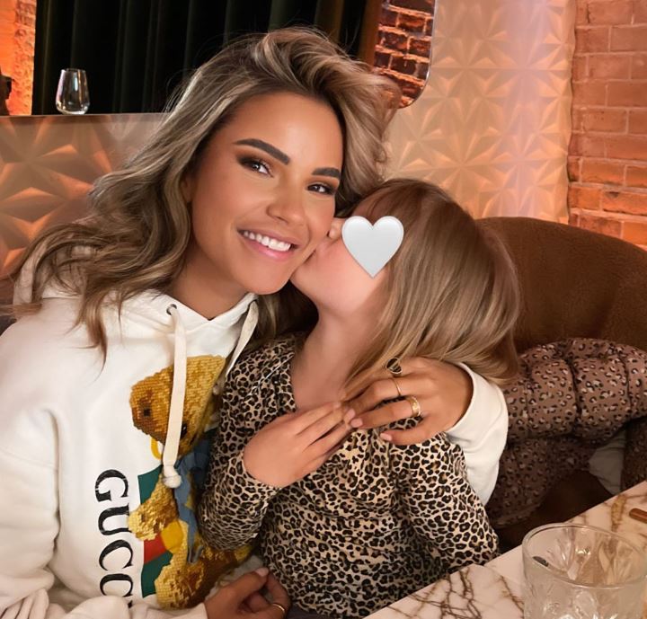 Monica Geuze with her daughter