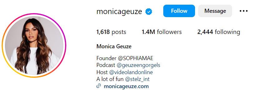 Monica Geuze's Instagram account