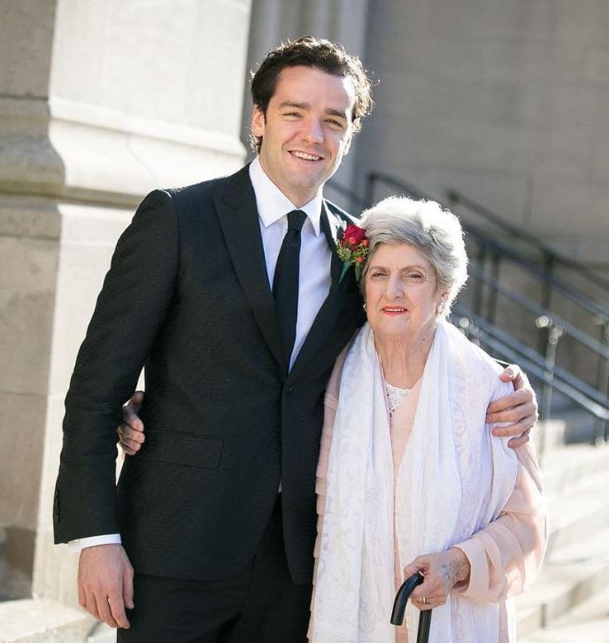 Patrick Brown with his grandmother