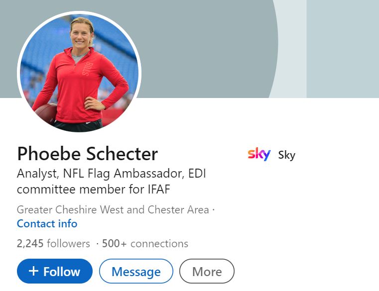 Phoebe Schecter's LinkedIn account
