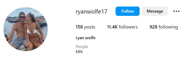 Ryan Wolfe's Instagram account