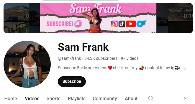 Sam Frank's Youtube channel