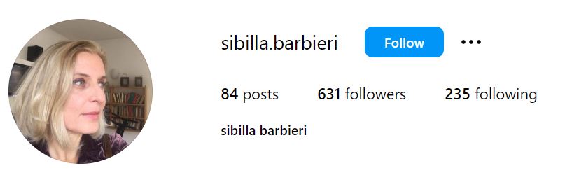 Sibilla Barbieri's Instagram account