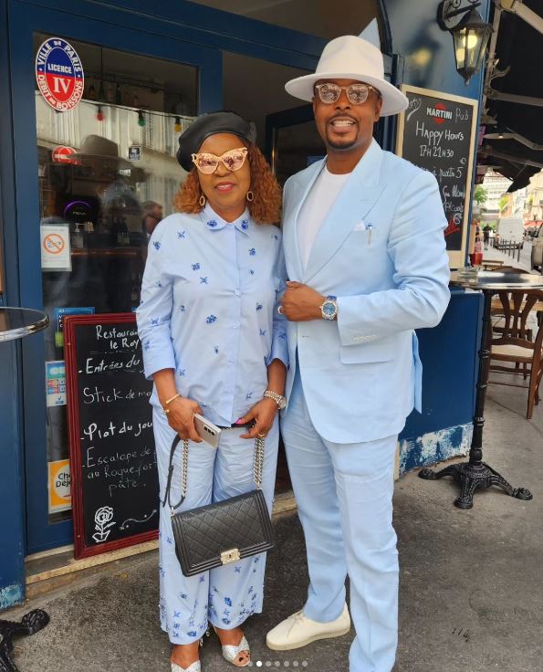 Stanley Uzochukwu with his mother Cecilia Uzochukwu