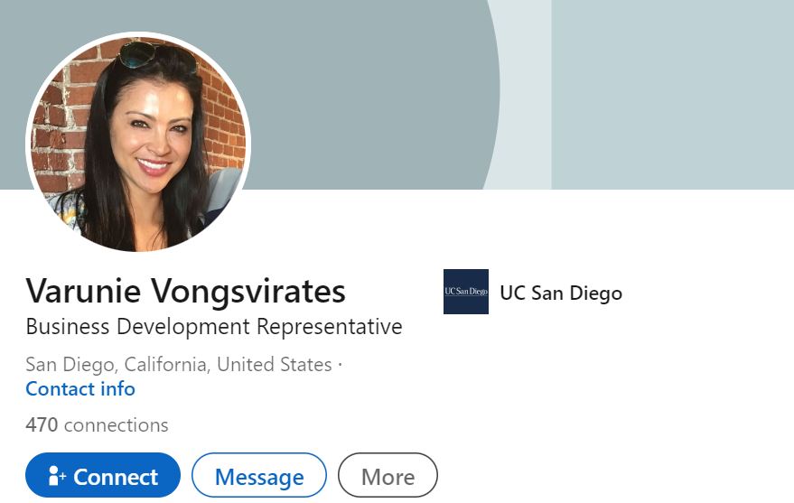 Varunie Vongsvirates' LinkedIn account