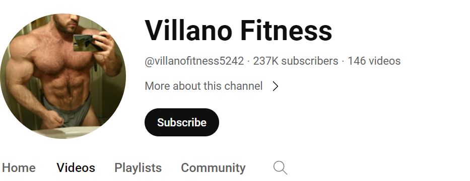 Villano Fitness' Youtube channel