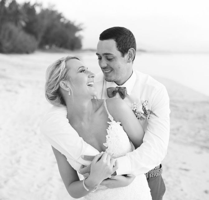Wedding photo of Sasha Hurly and Quinton de Kock