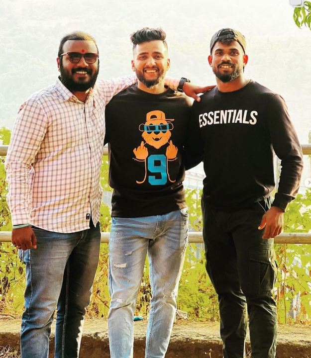 Ajinkya Pawar with his friends