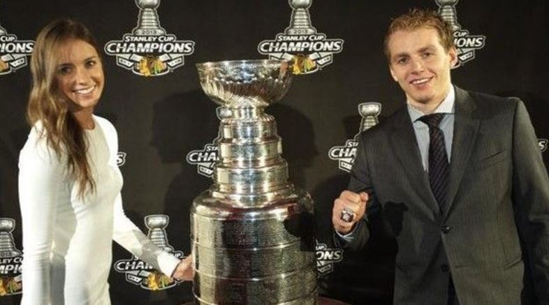 Amanda Grahovec with her boyfriend Patrick Kane