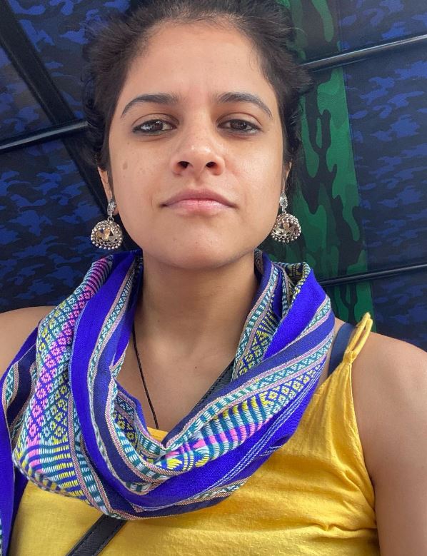 An old photo of Maya S Krishnan