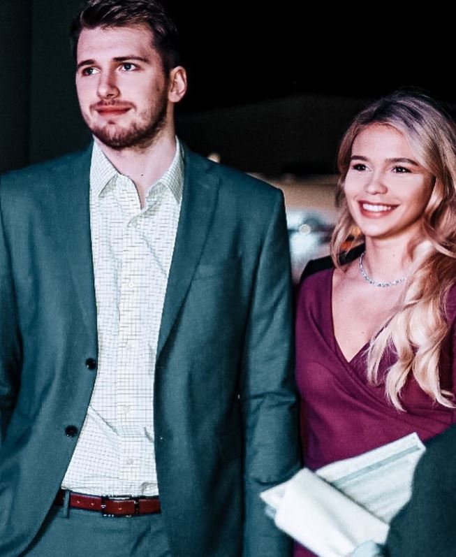Anamaria Goltes with her boyfriend Luka Doncic