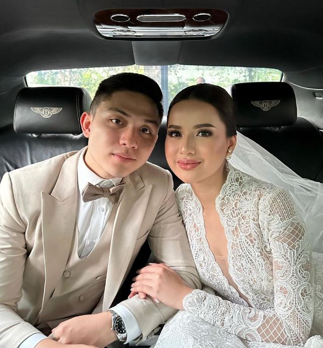 Anggi Marito with her husband Kenji Ganessha