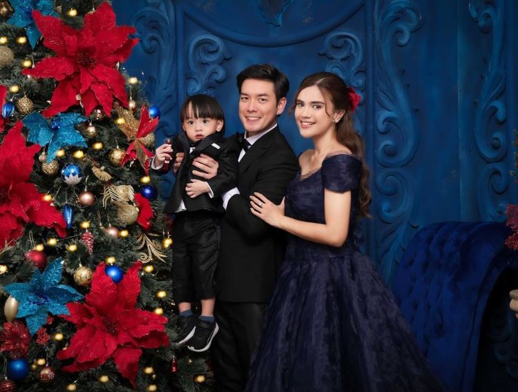Audi Marissa with her husband Anthony Xie and child Anzel Maverick Xie