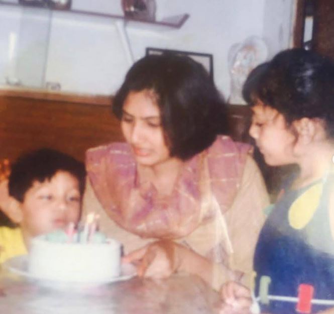 Childhood photo of Mohak Mangal with his family
