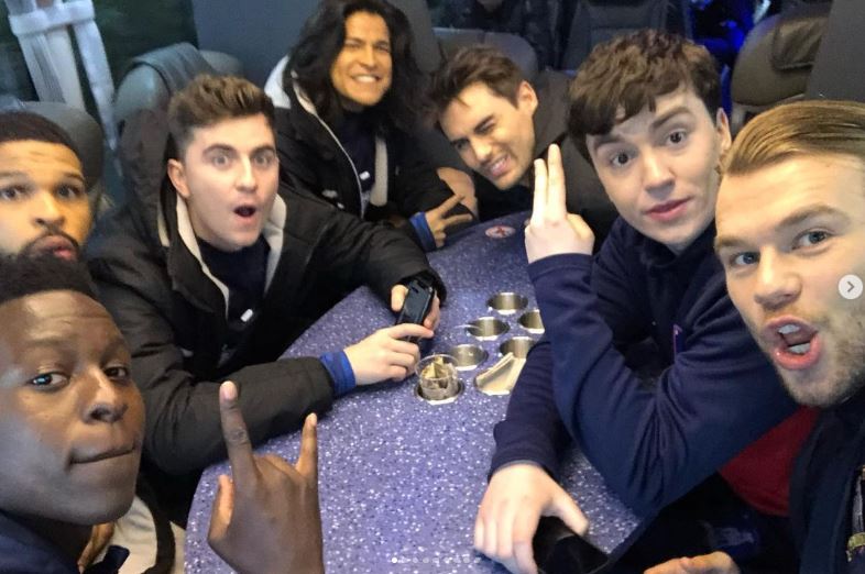 David Elsendoorn with his friends