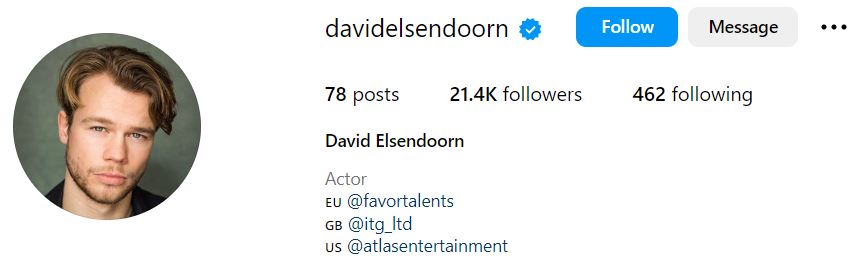 David Elsendoorn's Instagram account