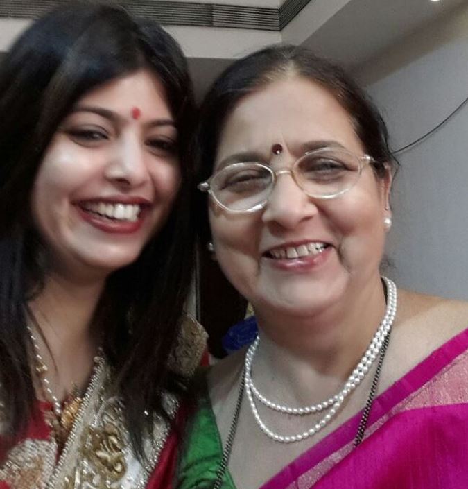 Deepti Talpade with her mother