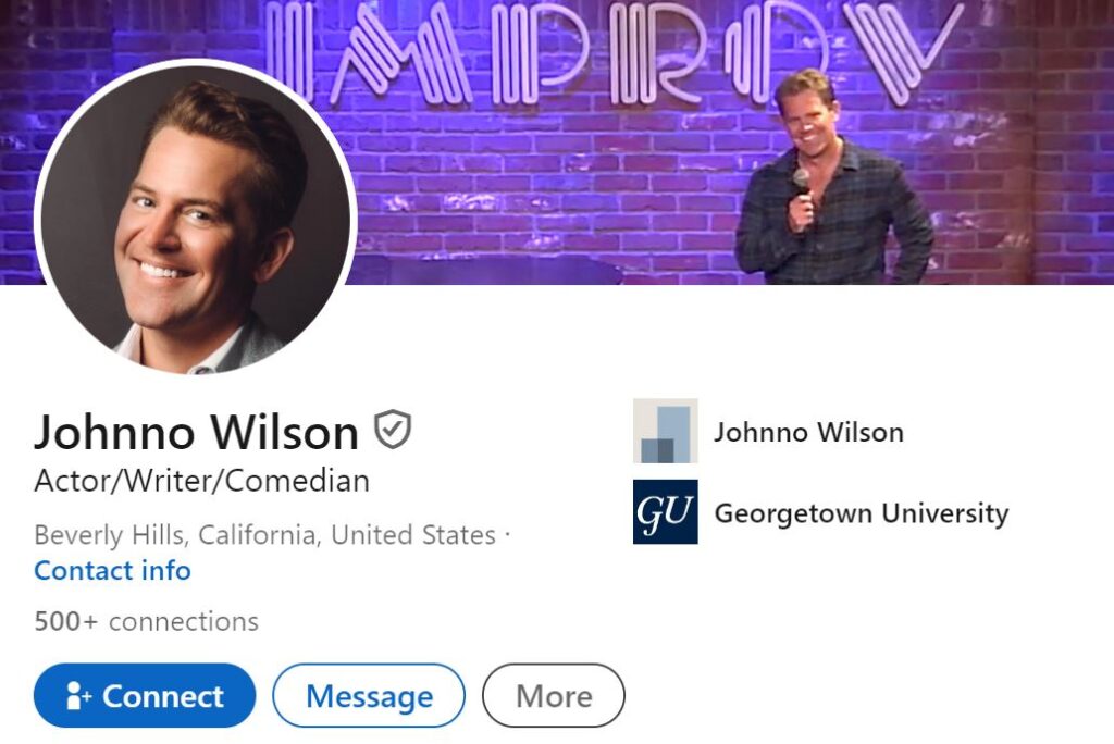 Johnno Wilson LinkedIn accoount