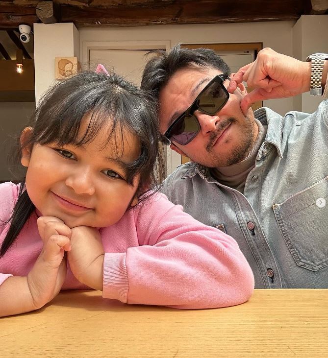 Jovian Mandagie and his daughter Jeanelle Nika Mandagie