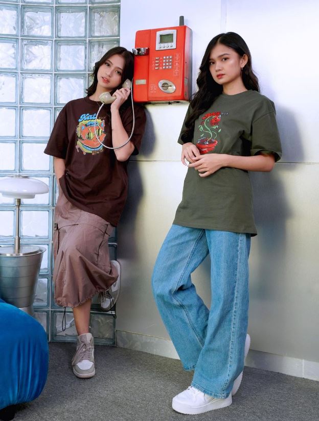 Kathrina Irene with her friend