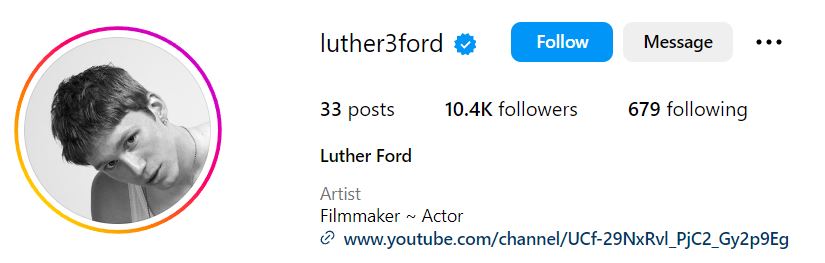 IG Account of Luther Ford