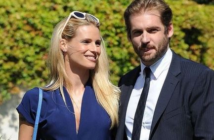Michelle Hunziker with her husband