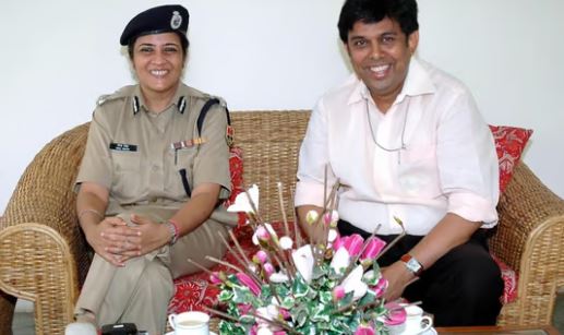 Nina Singh IPS with her husband