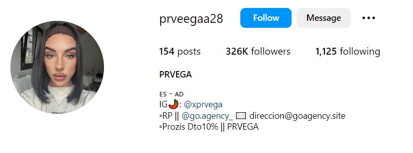 Prvega's Instagram account