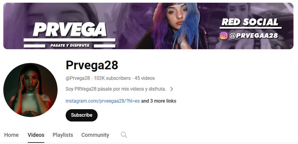 Prvega's Youtube account