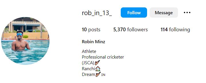 Robin Minz's Instagram account