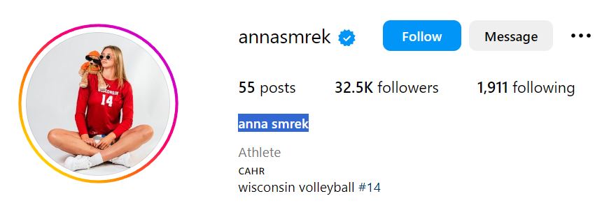 Smrek Wisconsin's Instagram account