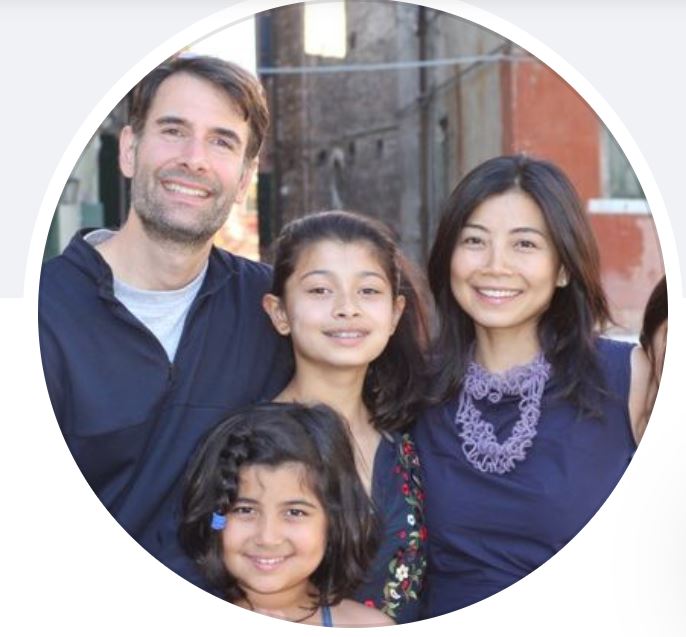 Tracy Palandjian with her husband Leon Palandjian and daughters
