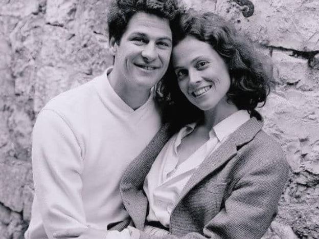 Young Sigourney with her husband