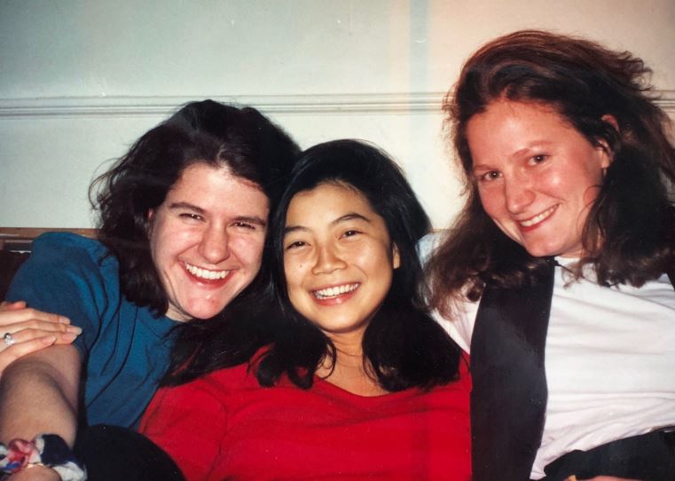 Young Tracy Palandjian with her friends