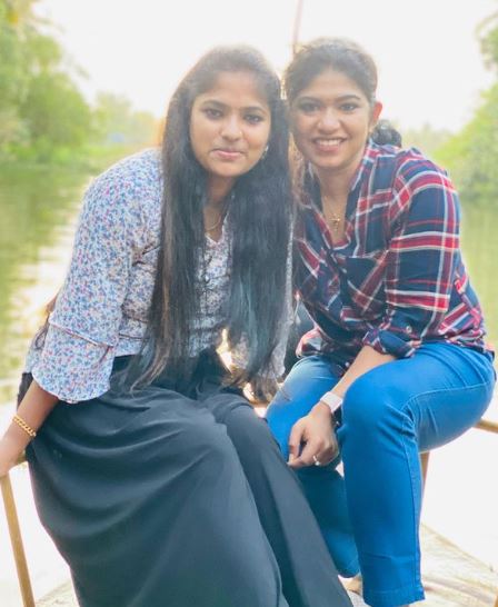 lakshmika sajeevan with friend