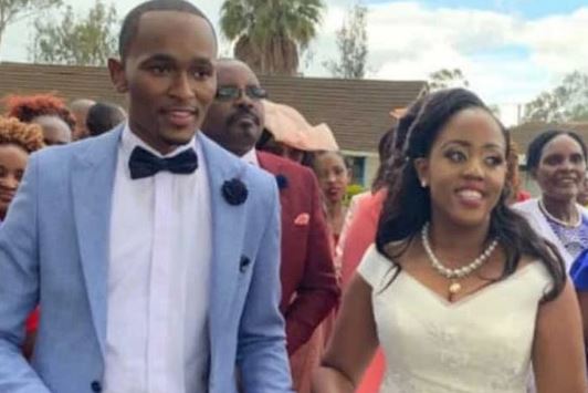 sam gituku with his wife