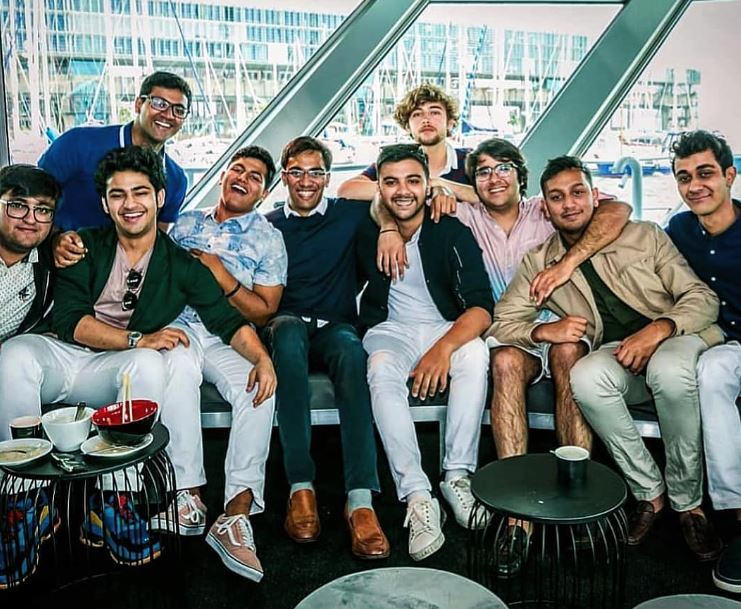 Agni Chopra with his friends