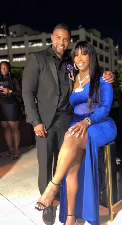 Aisha Hall with her husband