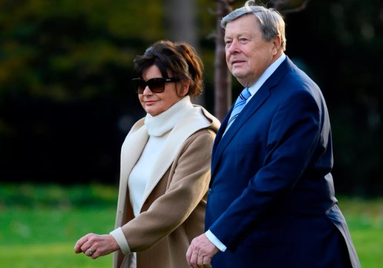 Amalija Knavs with her husband