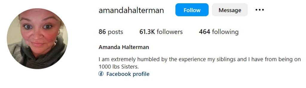 Amanda Halterman's Instagram account