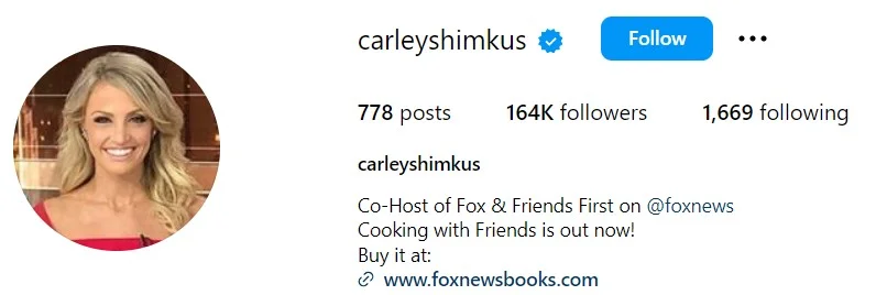 Carley Shimkus' Instagram account
