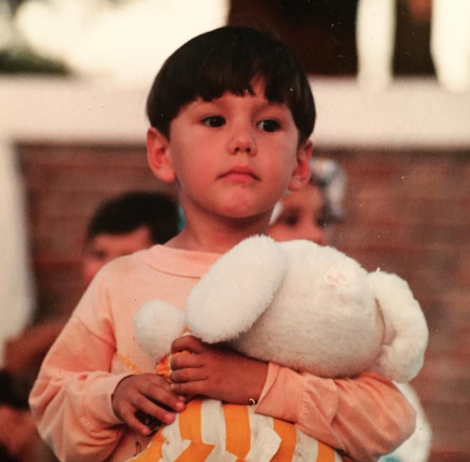 Childhood photo of Enzo Vogrincic