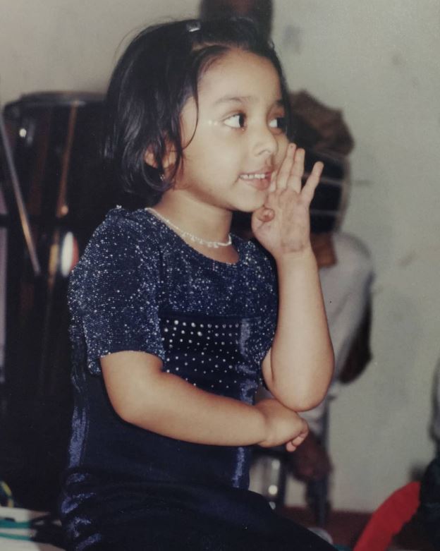 Childhood photo of Jheel Mehta