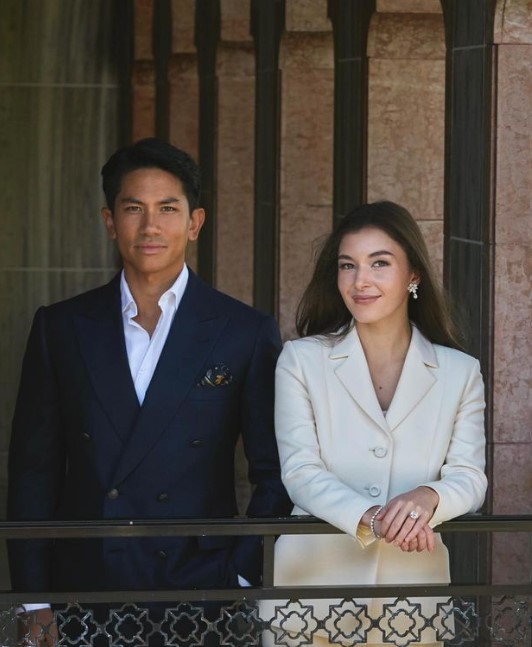 Dayang Anisha Rosnah Isa-Kalebic with her husband