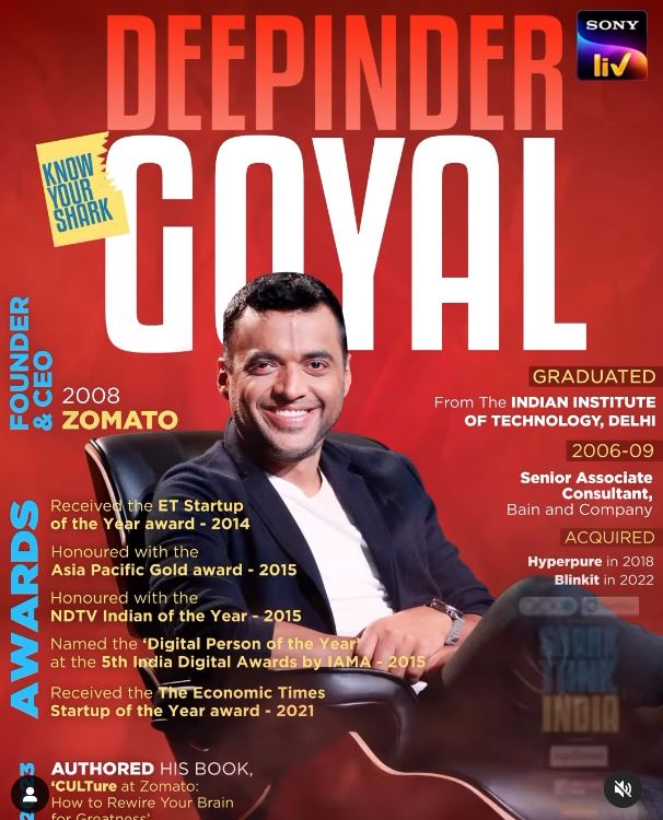 Deepinder Goyal career