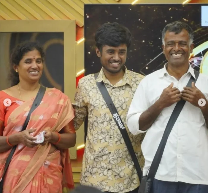 Drone Prathap with his parents