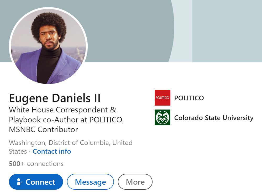 Eugene Daniels' LinkedIn profile