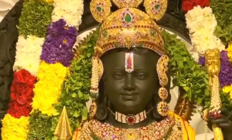 First Look of the Ram Lalla Idol at the Shri Ram Janmaboomi Temple in Ayodhya
